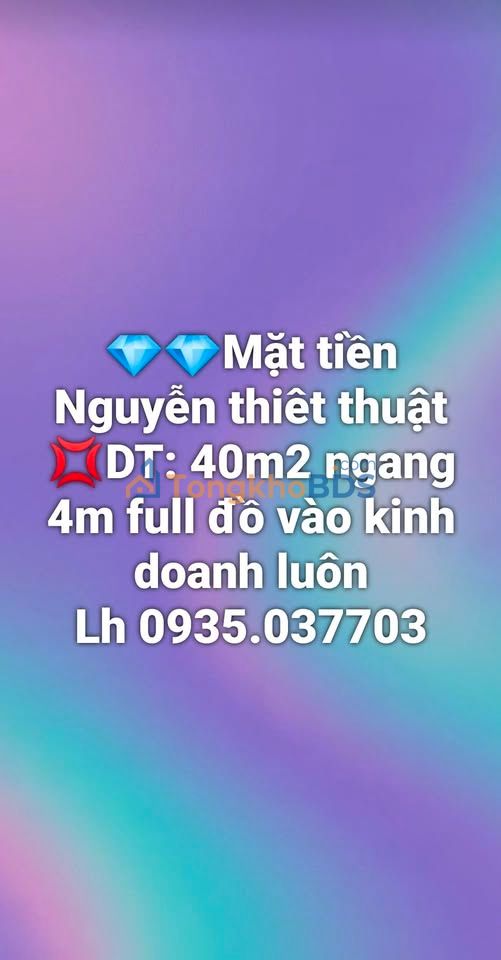 Nhà mặt tiền Nguyễn Thiêt Thuật Nha Trang 40m² - Chính chủ bán