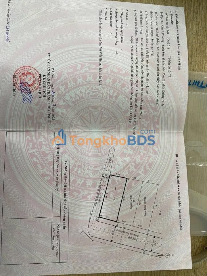 Đất nền Thanh Sơn Uông Bí 116m² - Sổ đỏ xây tự do