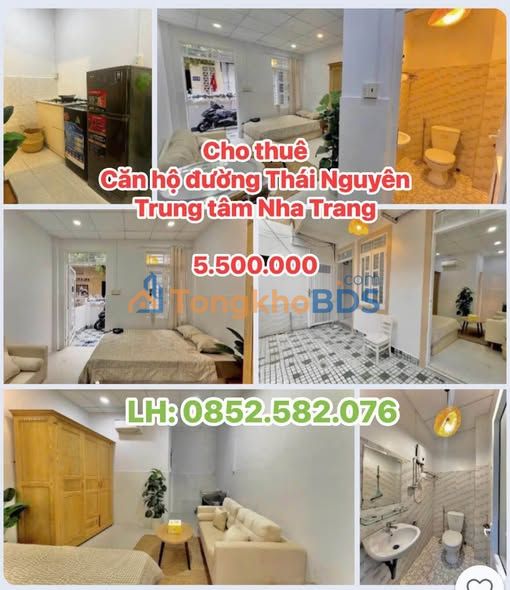 Studio Thái Nguyên Nha Trang 35m2 5,5 triệu - Full nội thất