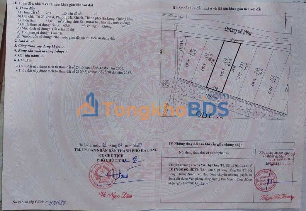 Nhà riêng Cao Xanh Hạ Long 63m² 2.75 tỷ - Sẵn sàng ở ngay