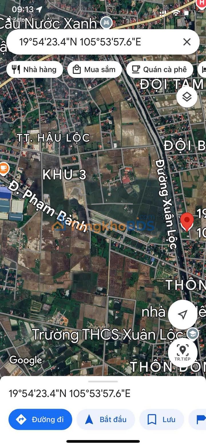 Đất Xuân Lộc Hậu Lộc 192m² 1 tỷ - Sổ đỏ chính chủ