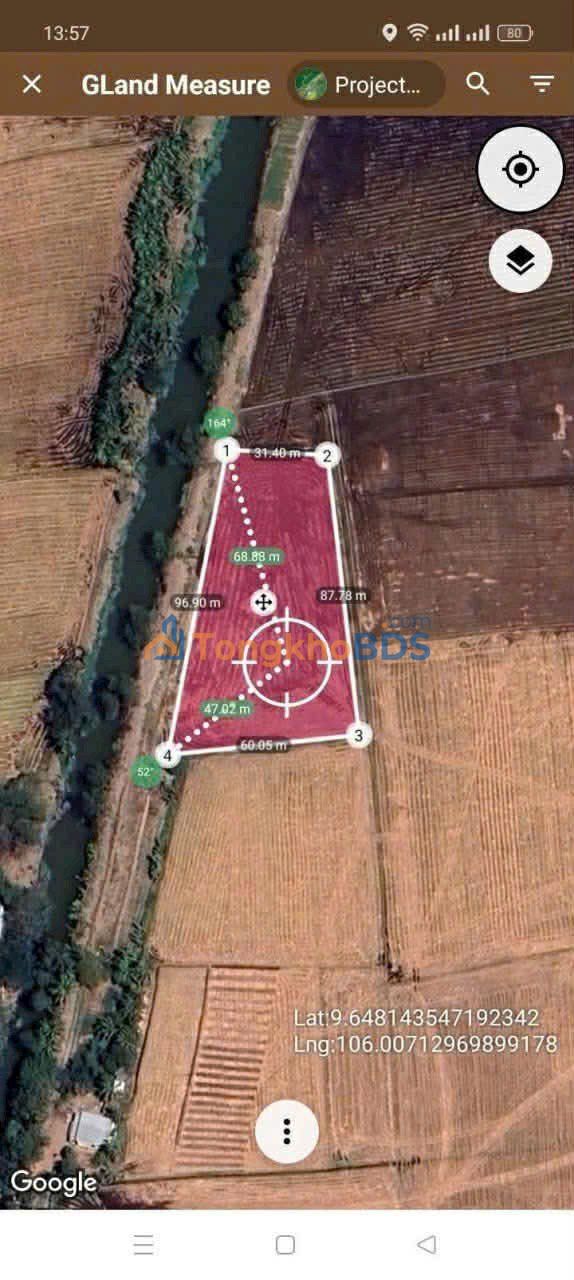 Đất ruộng Phường 5 Sóc Trăng 4.814m² 1,6849 tỷ - Sổ đỏ chính chủ