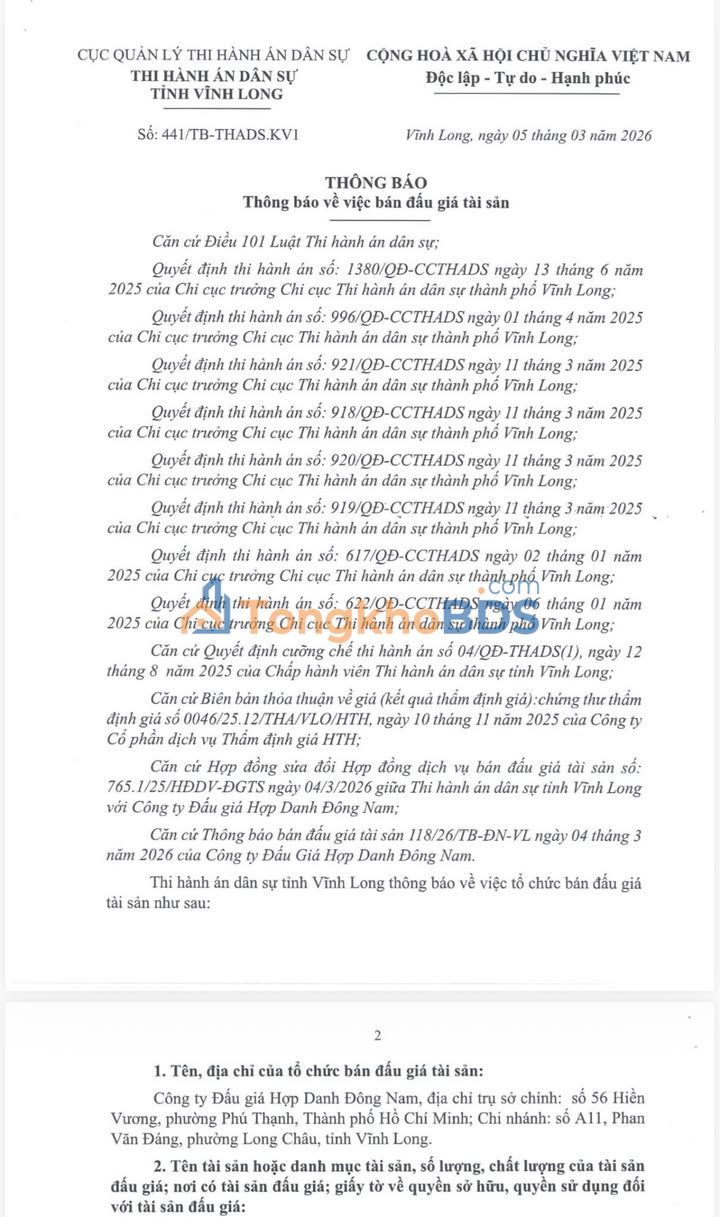 Đất ODT Võ Văn Kiệt Vĩnh Long 1,900 công - Sổ đỏ chính chủ