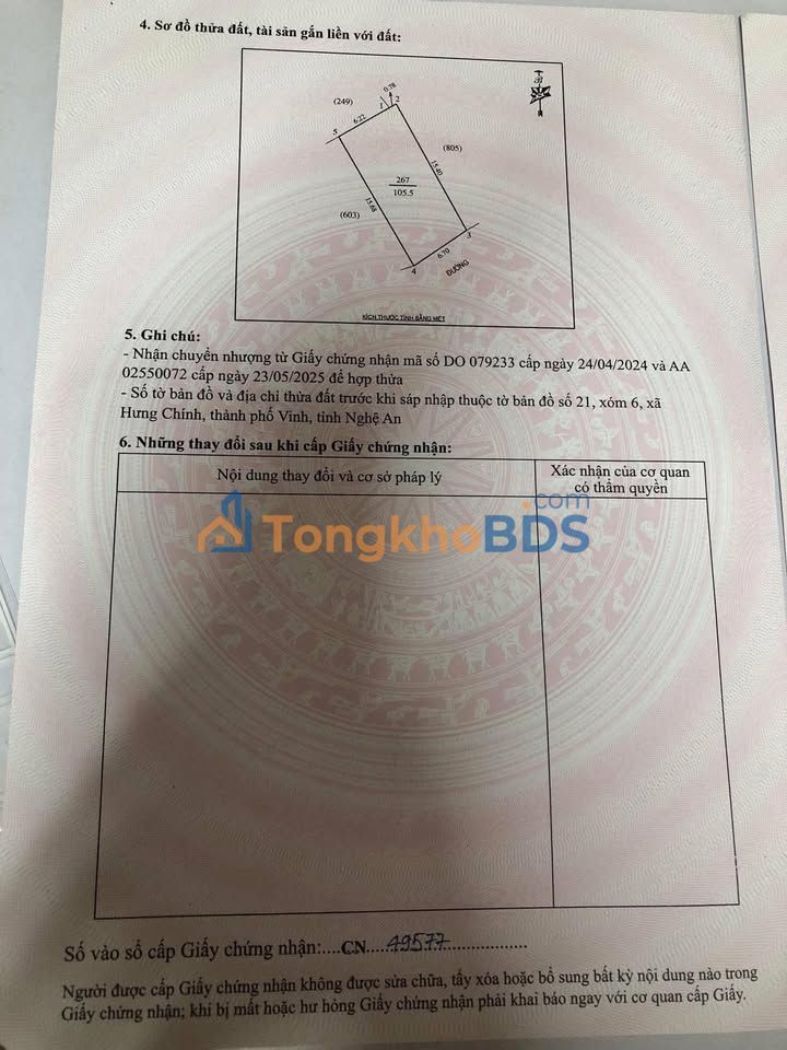 Đất Hưng Chính Vinh 105m² giá 2 tỷ - Chính chủ bán