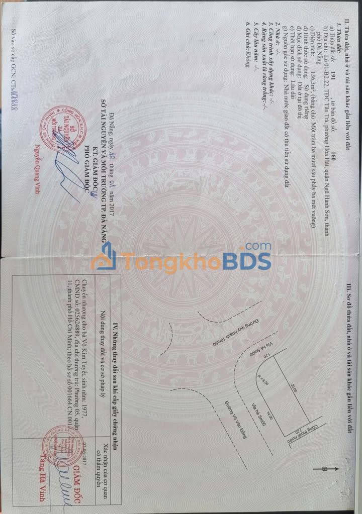 Đất nền Bùi Quốc Khái Ngũ Hành Sơn 136m² 10.6 tỷ - Sổ đỏ chính chủ