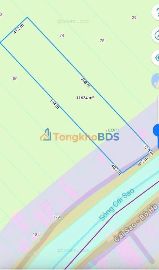 Đất ruộng Cái Sao Long Xuyên 11.000m² - Đường to ô tô