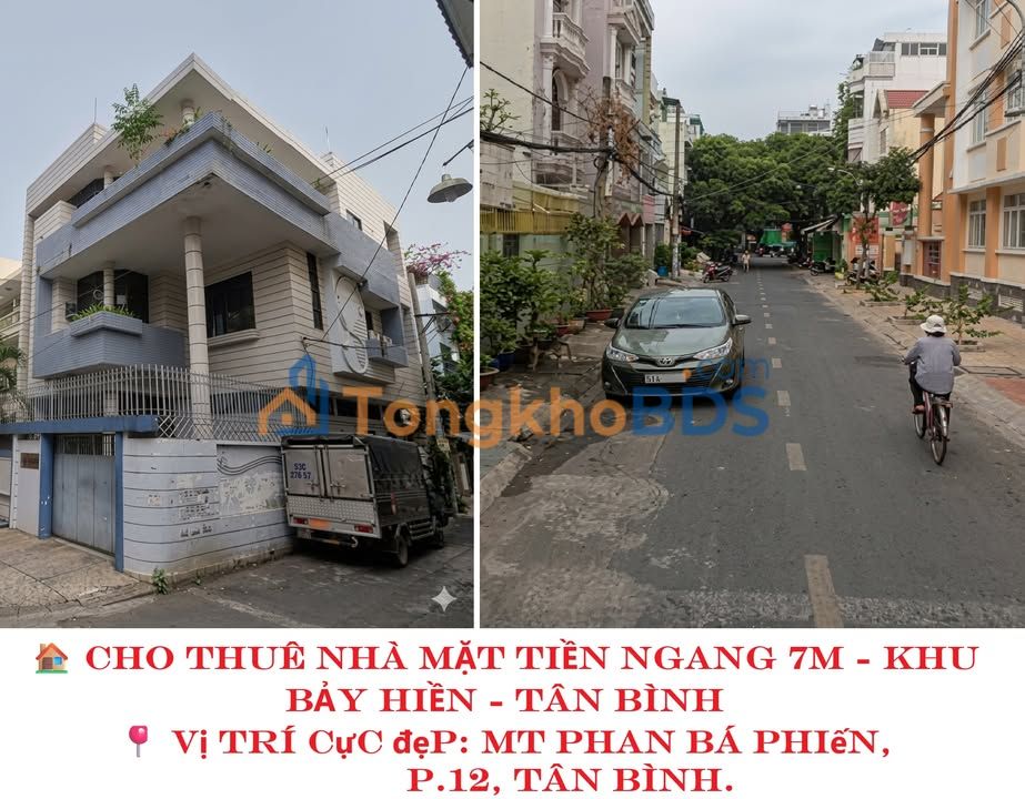 Nhà mặt tiền Bảy Hiền Tân Bình 100m² 33 triệu - Mặt tiền kinh doanh