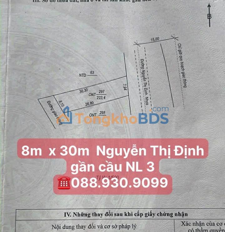 Đất Nguyễn Thị Định Đồng Hới 223m² giá 2.9 tỷ - Sổ đỏ chính chủ