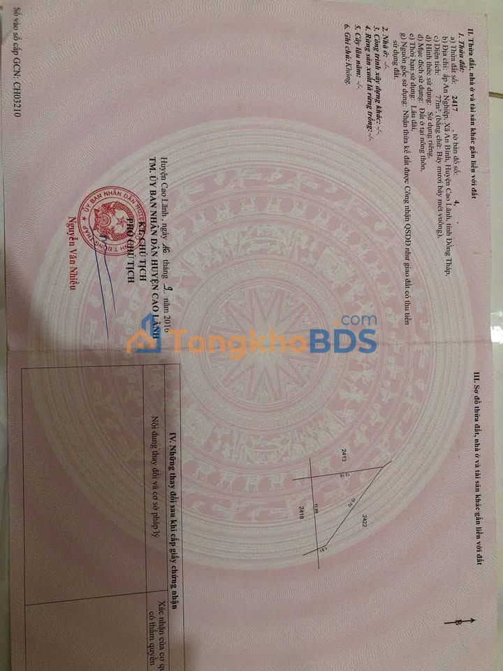 Đất nền An Bình Cao Lãnh 125m² 800 triệu - Sổ đỏ chính chủ