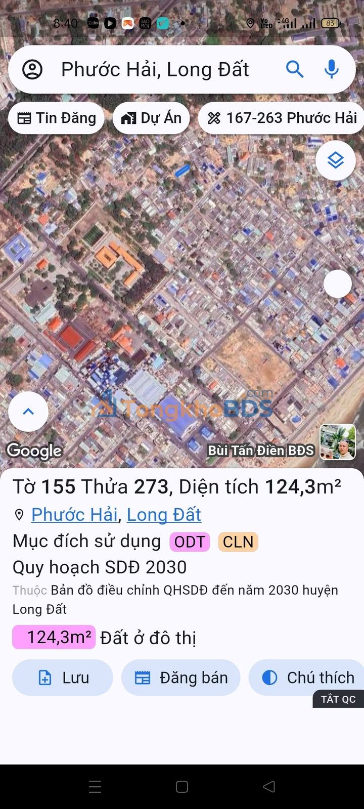 Đất nền Phước Hải 124m² 1.4 tỷ - Sổ đỏ chính chủ