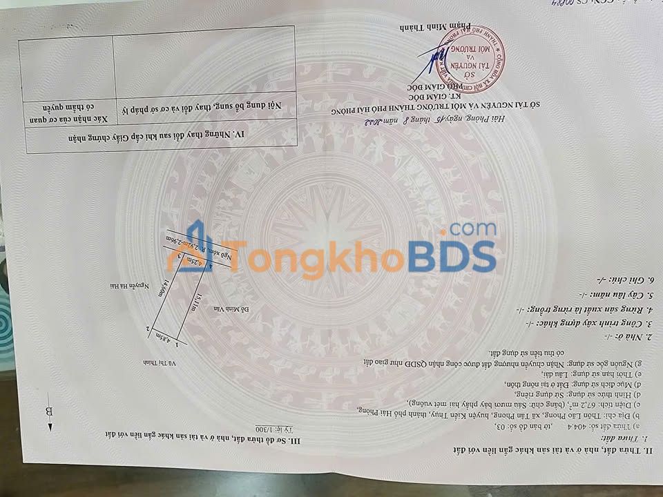 Đất nền Kiến Thụy 67m² thỏa thuận - Sổ đỏ chính chủ