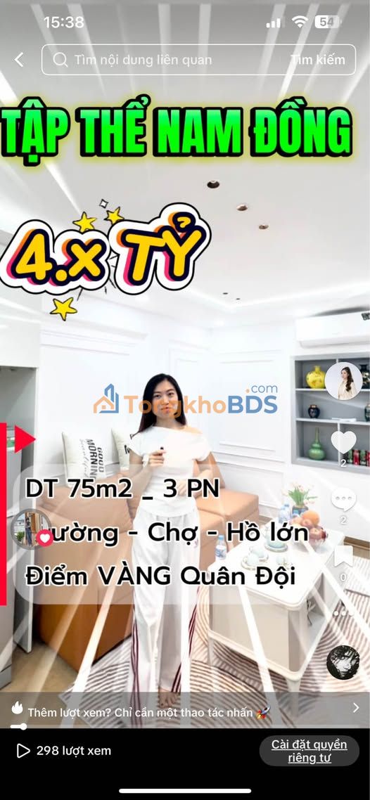 Căn hộ Hồ Đắc Di Đống Đa 76m² 4 tỷ - Bàn giao ngay