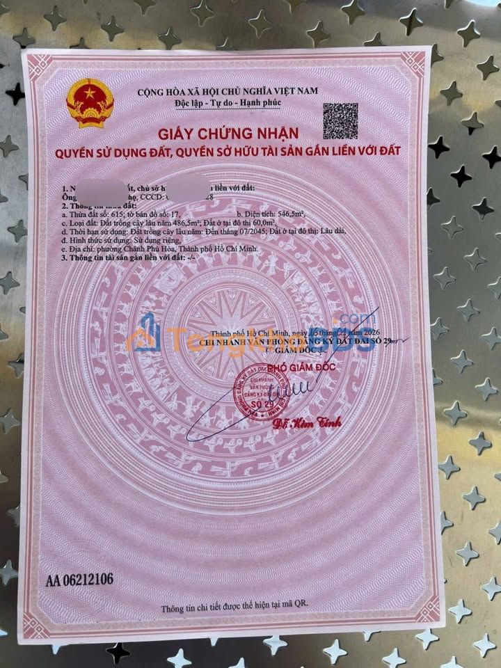 Đất nền Chánh Phú Hòa Bến Cát 546m² 1.75 tỷ - Sổ đỏ chính chủ