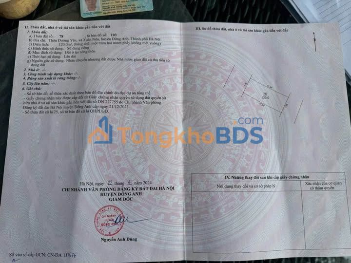 Đất nền Đông Anh 120m² - Hạ tầng đang hoàn thiện