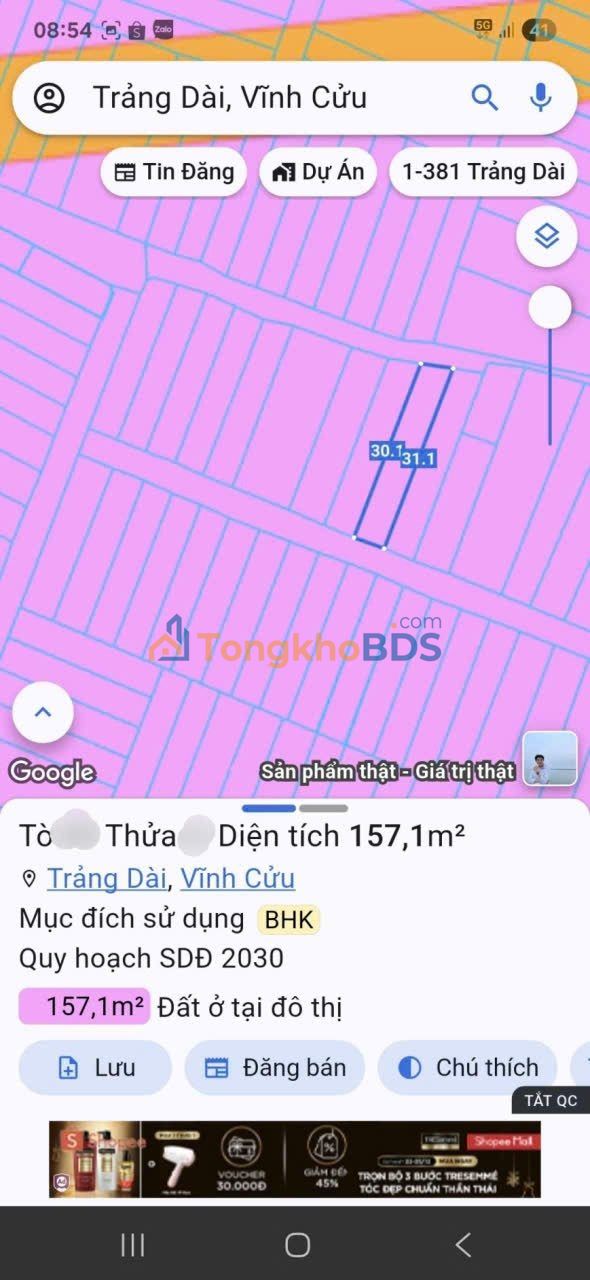 Nhà cấp 4 Trảng Dài 155m² 2.35 tỷ - Ô tô vào tận nhà