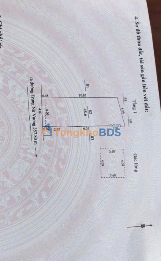 Nhà kiệt Trưng Nữ Vương Hải Châu 49m² 3.099 tỷ - Ô tô vào tận nhà
