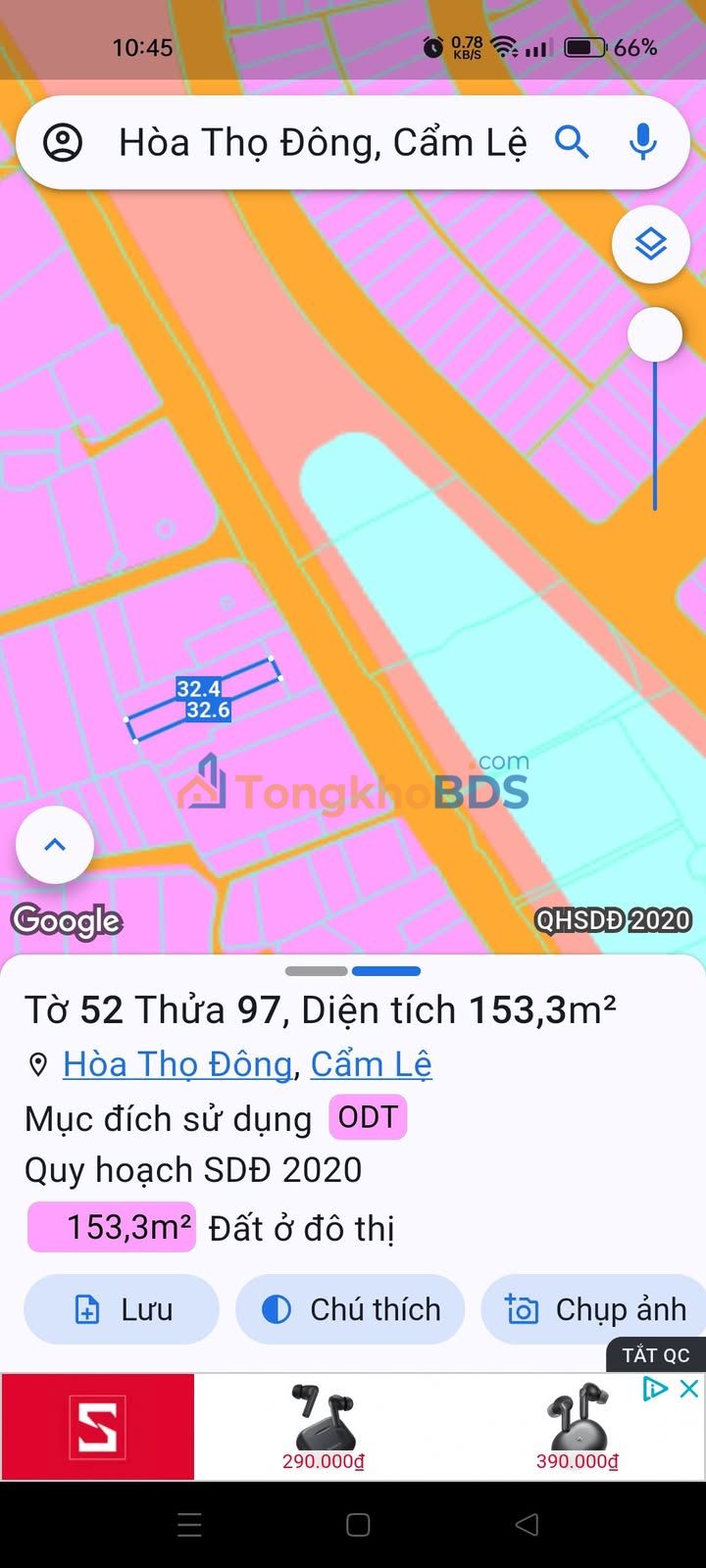 Đất nền Hòa Thọ Đông Cẩm Lệ 148m² 4.4 tỷ - Đường to ô tô