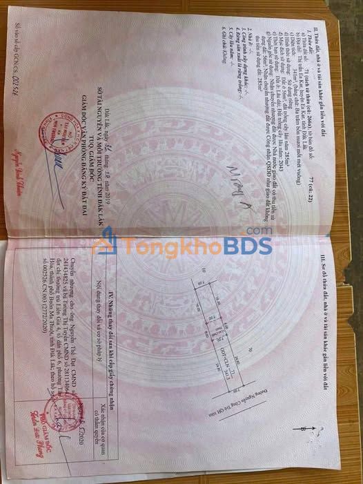 Đất nền Ea Kar Nguyễn Công Trứ 336m² 92.4 tỷ - Sổ đỏ chính chủ