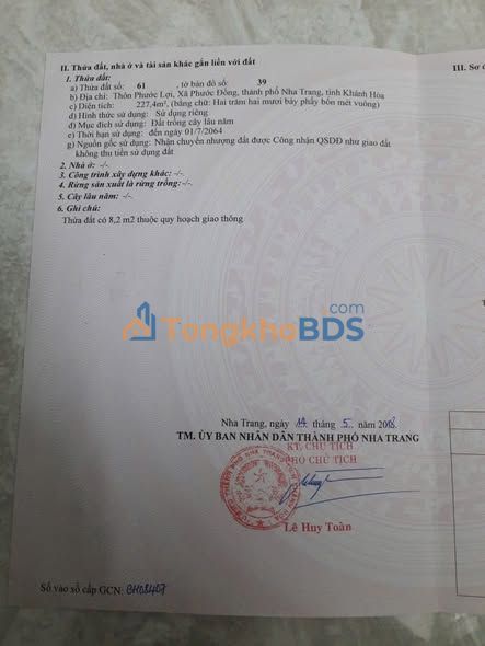 Đất Phước Lợi Phước Đồng 227m² 7.959 tỷ - Thổ cư 100%