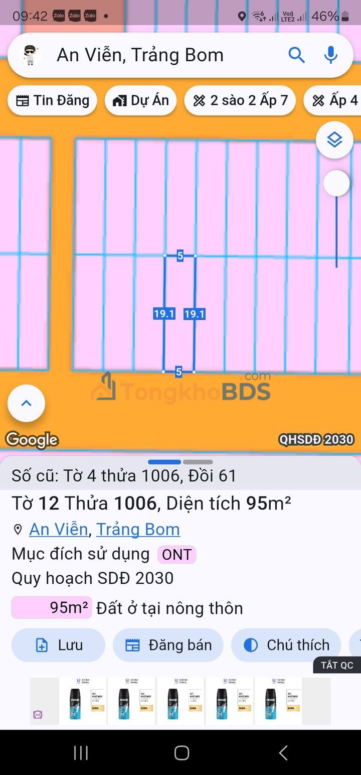 Đất Trảng Bom 95m² giá 999tr - Sổ đỏ chính chủ