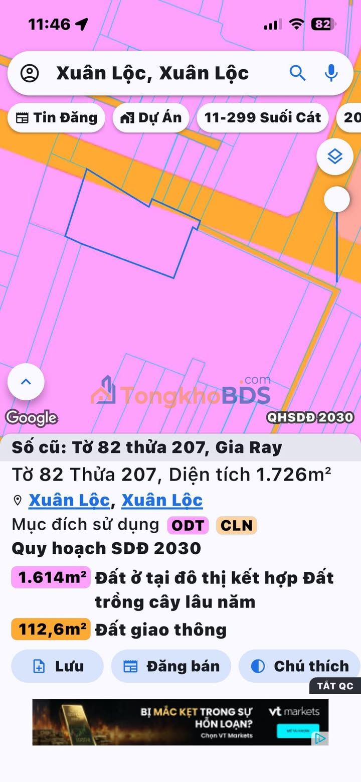 Đất nền Gia Ray Xuân Lộc 150m² - Sổ đỏ chính chủ