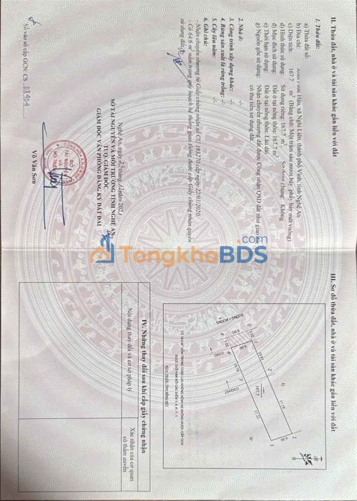 Đất nền Trung Liên Vinh 168m² giá thỏa thuận - Sổ đỏ chính chủ