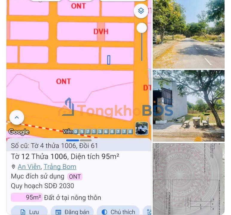 Đất nền Trảng Bom 95m² 9xxtr - Sổ đỏ chính chủ