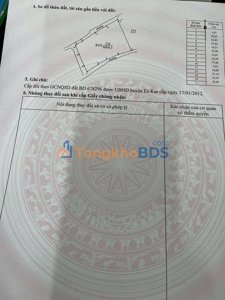 Đất vườn Xuân Phú Ea Kar 1656m² 500 triệu - Sinh thái xanh