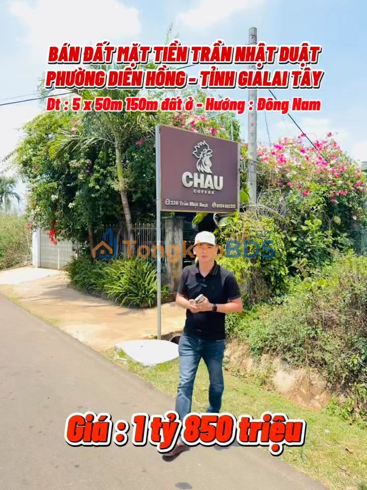 Đất Trần Nhật Duật Pleiku 250m2 1.85 tỷ Sổ đỏ chính chủ