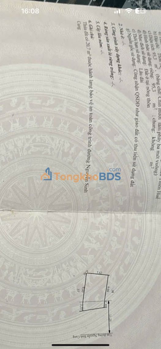 Nhà mặt tiền Nguyễn Sinh Cung Huế 95m2 5 tỷ - Ô tô vào tận nhà