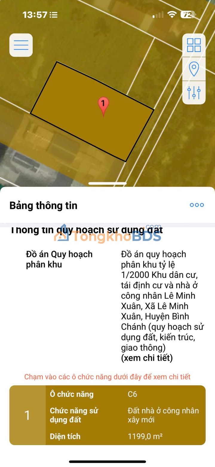 Đất nền Lê Minh Xuân Bình Chánh 1200m² 4 tỷ - Xây dựng tự do