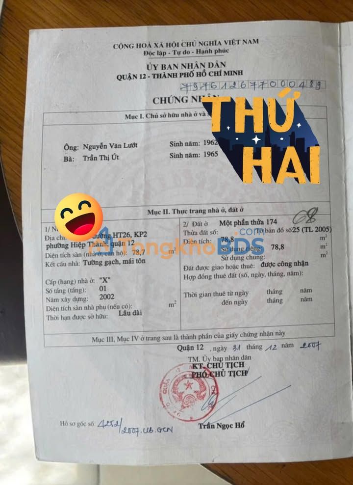 Nhà quận 12 Nguyễn Ảnh Thủ 80m² giá 4 tỷ - Chính chủ bán