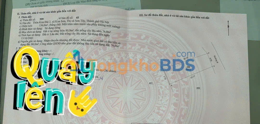 Đất nền Phú Sơn Gia Lâm 156m2 2 tỷ - Sổ đỏ chính chủ