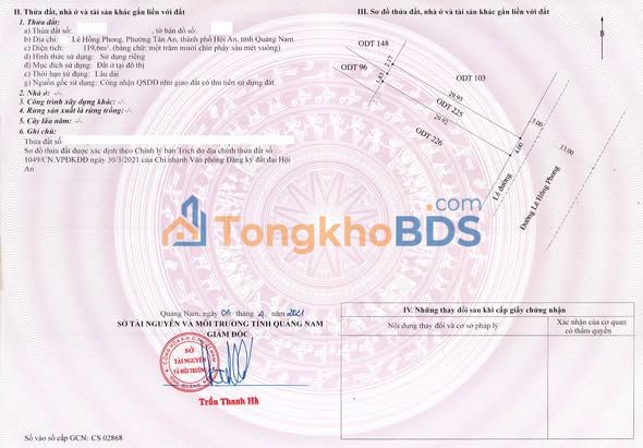 Nhà phố Lê Hồng Phong Hội An 7,2 tỷ - Cho thuê ngay