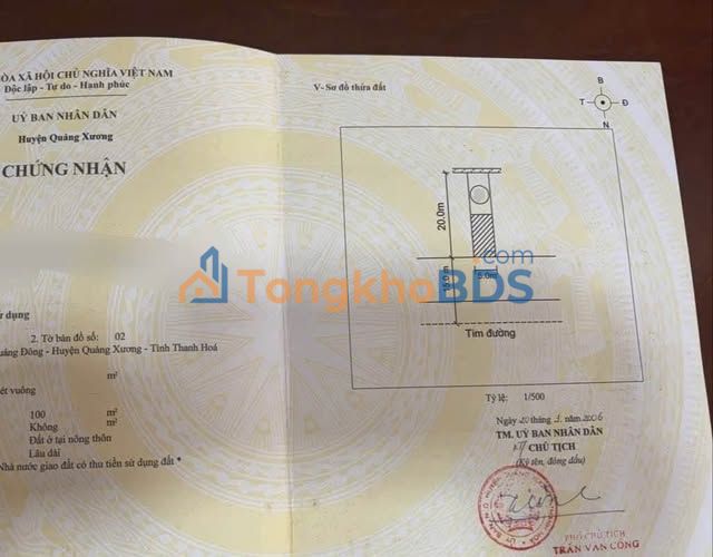 Đất Thanh Hóa Thanh Chương 100m² 900 triệu - Hạ tầng hoàn thiện