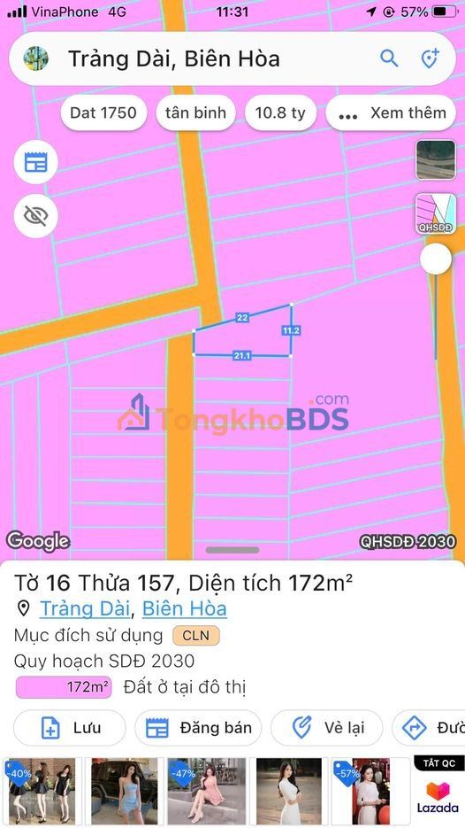 Đất nền Dầu Tiếng 172m² giá 1.75 tỷ - Giá tốt hiếm có