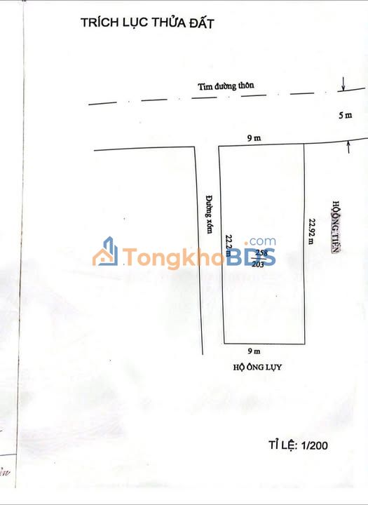 Đất nền Bùi Thị Tự Nhiên 200m² giá 1 tỷ - Đường to ô tô