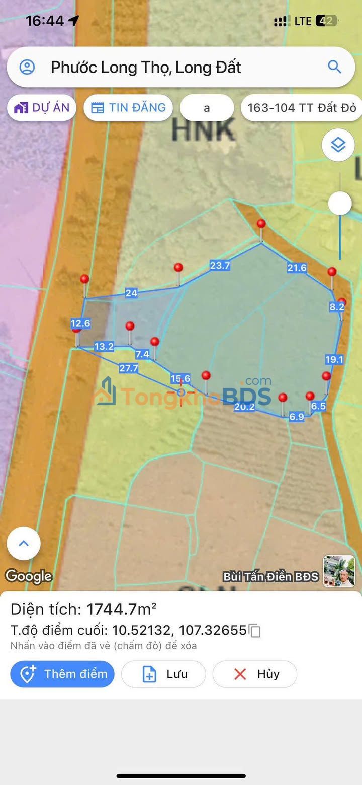 Đất nền Thị trấn Đất Đỏ 1.700m² 1.2 tỷ - Sổ đỏ chính chủ
