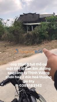 Đất nền Đức Hòa Hạ 1.260m² 6 tỷ - Sổ đỏ chính chủ