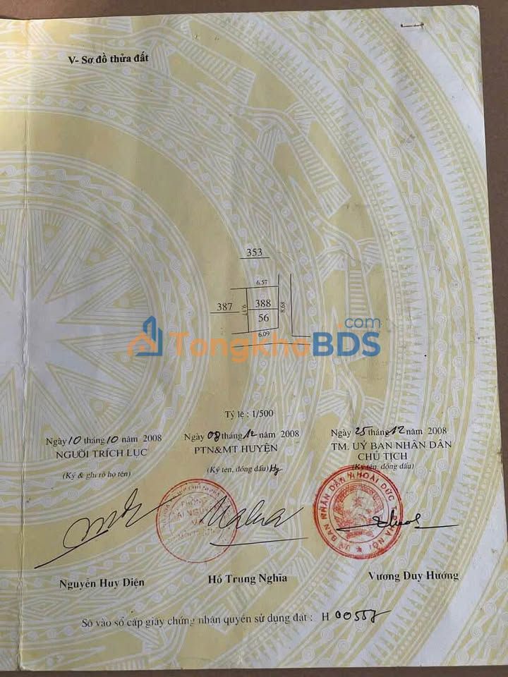 Đất thổ cư Xóm 3 Tiền Yên 56m² 5 tỷ - Sổ đỏ chính chủ