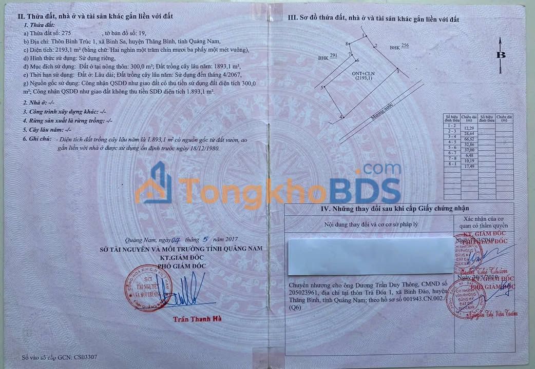 Đất nền Võ Chí Công 2.193m² giá 4.5 tỷ - Sổ đỏ chính chủ