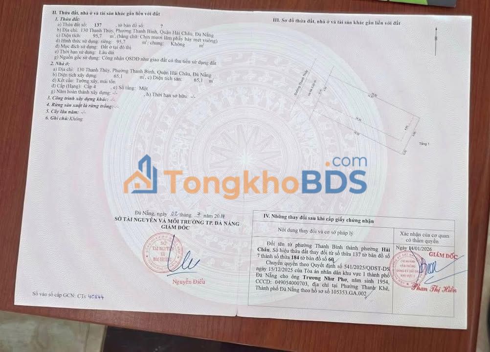 Nhà cấp 4 Thanh Thủy 96m² giá đầu tư - Chính chủ