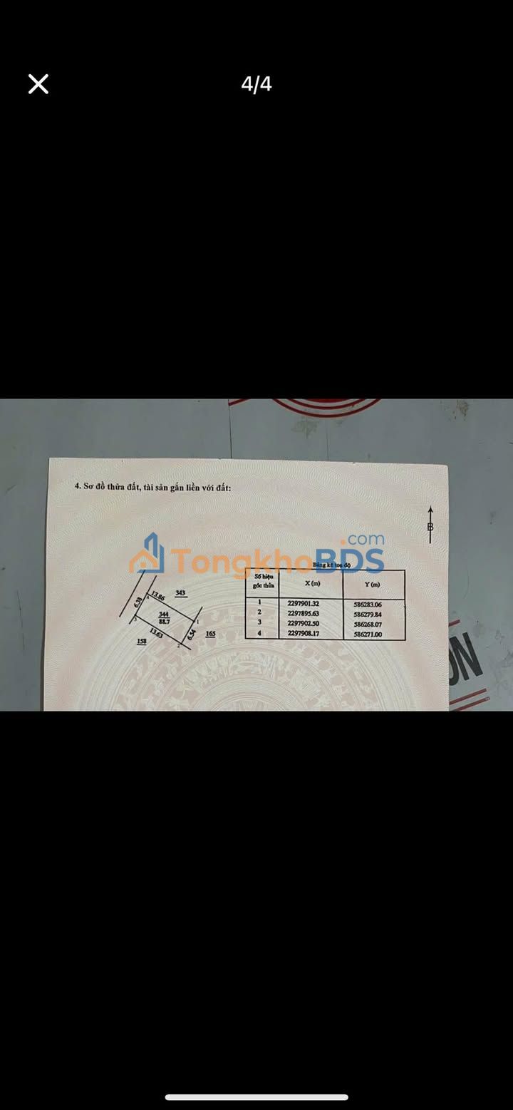 Đất thổ cư Tri Trung Phượng Dực 89m² 3.87 tỷ - Sổ đỏ chính chủ