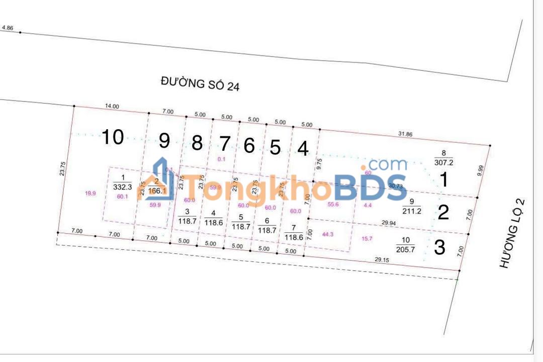 Đất Hương Lộ 2 Củ Chi 5x23m từ 1.6 tỷ - Sổ đỏ