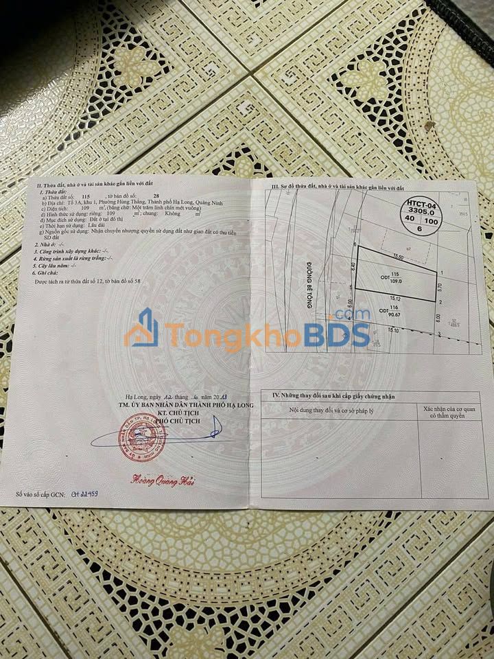 Đất Hùng Thắng Bãi Cháy 109m² thỏa thuận - Đường to ô tô