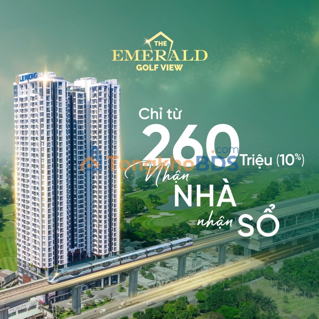 Căn hộ The Emerald Golf View Lái Thiêu 54m² giá 2.4 tỷ - Bàn giao ngay