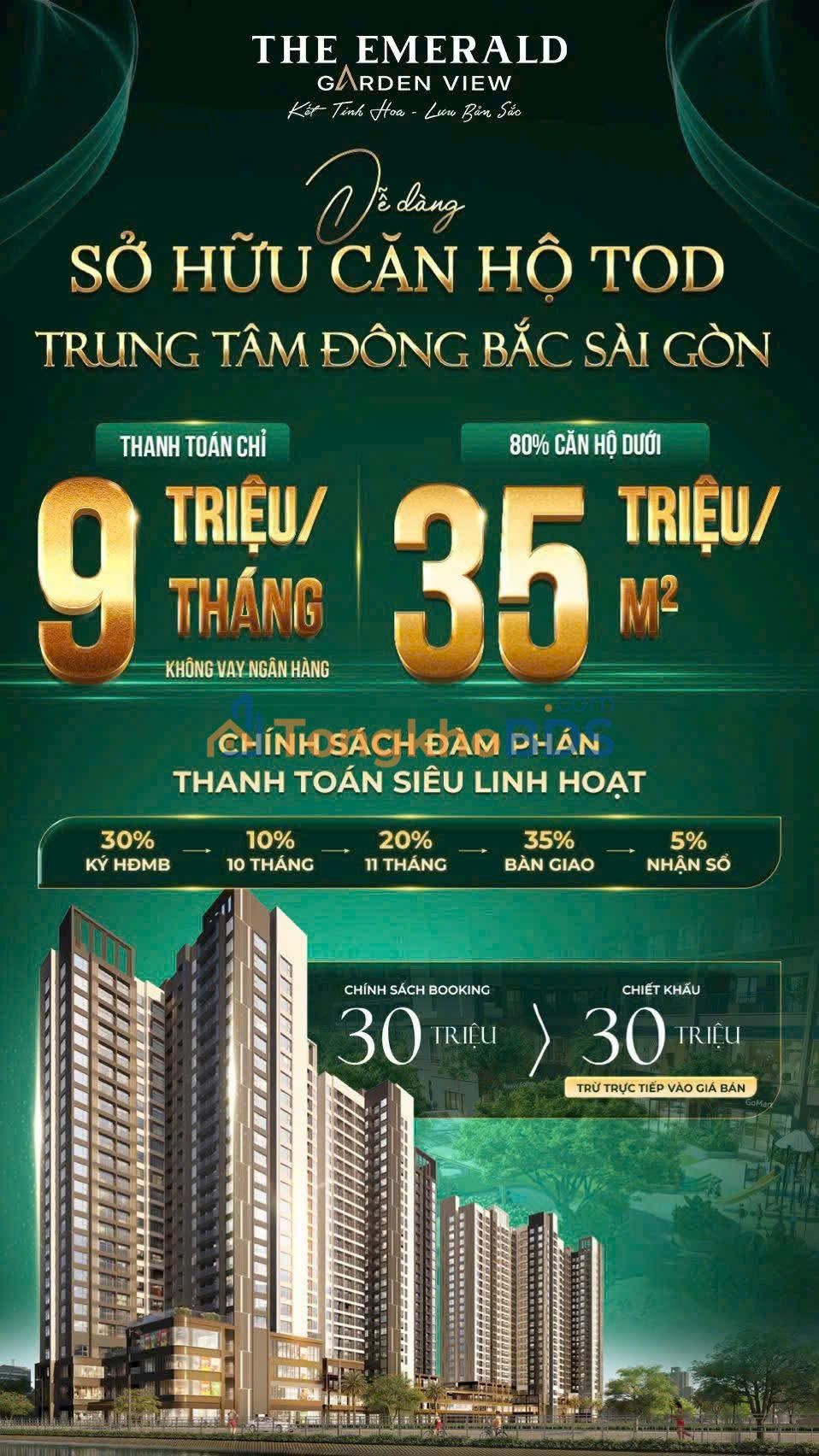 Căn hộ Thuận An 54m² 2.244 tỷ - View đẹp sẵn ở