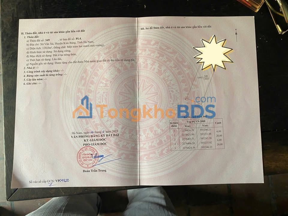 Đất nền Văn Xá Kim Bảng 120m² 3.36 tỷ - Sổ đỏ chính chủ