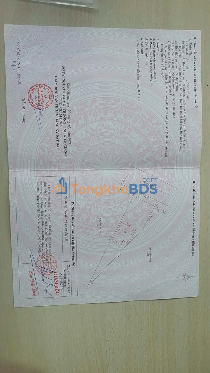 Đất nền Búng Gội Phú Quốc 622m² - Sổ đỏ chính chủ