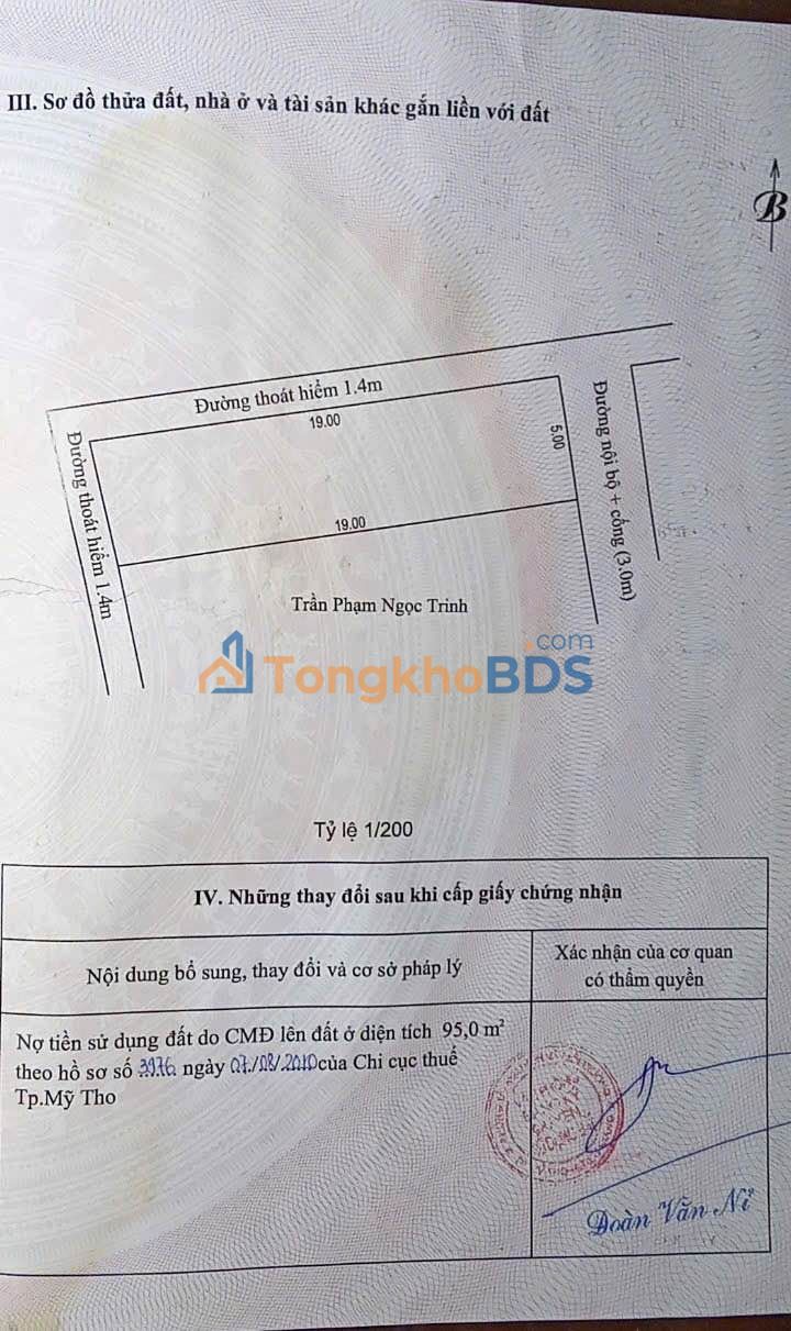 Đất nền Trung An Mỹ Tho 95m² 580 triệu - Sổ hồng chính chủ